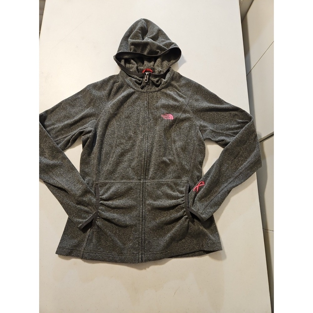 The North Face Jacket Womens Medium Gray Full Zip Breast Cancer Awareness (A1116